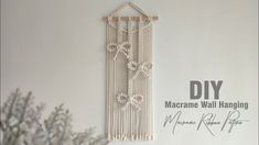 a wall hanging made with macrame beads