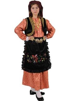 This Epirus costume is a typical variation of a Greek regional costume of the continental Greece. The costumes like this used to be worn in the regions of Epirus, West Macedonia and mountaineer Greece. This outfit is imported from Greece and made by the premiere manufacturer of traditional Greek costumes. This traditional dancing costume is a favorite amongst dancing troupes and churches. This outfit ships direct from Greece. Please allow 1-2 weeks for arrival of outfit. This girl's costume cons Taper Candles Wedding, Greek Costume, Velvet Vest, Multiple Outfits, Brocade Dress, Dress Velvet, Brocade Dresses, Wedding Costumes