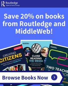 some books are on sale with the text save 20 % on books from routledge and middleweb