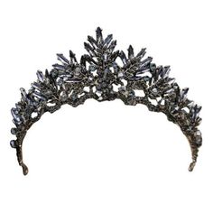 Description This item is a baroque crown which is made with alloy. It is easy to put on and creates an instant stunning new hair style. The exquisite structure and craft make it looks unique and distinctive. A perfect glittering jewelries decoration for wedding or engagement, give you a memorable moment. Features - Color: Black. - Material: Alloy. - Size: About 14.00X10.00X5.50cm/5.50X3.93X2.16in. - Made of top-class material without fading for durable use. Lightweight for portable wearing. - Pe Gothic Hair Accessories, Baroque Crown, Black Tiara, Crystal Crown Wedding, Vintage Tiara, Crown For Women, Hair Accessories Wedding, Bridal Headdress, Beautiful Hair Accessories