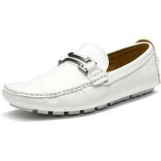 100% Pu Slip-On Loafers Allows For Quick And Easy On And Off Lightweight Loafers Designed With Moc Toe And Stitching Vamp Latex Cushioned Footbed For All-Day Comfort Durable Tpu Outsole Provides Enhanced Traction And Flexibility Loafers Suitable For Driving, Party, Walking And Leisure Time And City Around Casual White Slip-on Moccasins, Spring Business Boat Shoes With Round Toe, Business Casual Plain Toe Slip-ons For Spring, Spring Business Casual Plain Toe Slip-ons, White Moccasins For Business In Spring, White Leather Shoes For Spring, White Round Toe Dress Shoes For Summer, Spring Business Casual Round Toe Loafers, Summer White Round Toe Dress Shoes