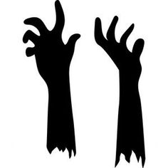 two silhouettes of hands reaching up to the sky with their arms extended and one hand in the air