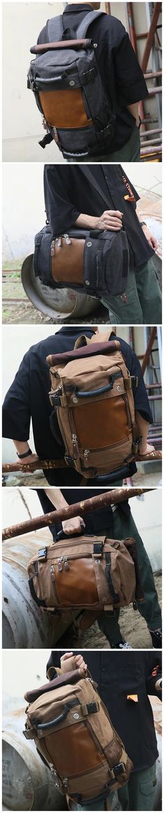 Men Casual Backpack Canvas Travel Backpack School Backpack Laptop Backpack Shoulder Bag P288 Luxury Men's Backpack With Luggage Sleeve, Cheap Functional Men's Backpack, Backpack Laptop, Mens Style Guide, Backpack School, School Backpack, Casual Backpack, Style Guide, Laptop Backpack