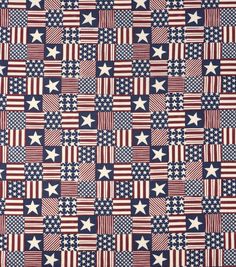 an american flag quilt with stars and stripes