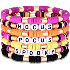 Material: Polymer clay Fashion Element: Circle, Ellipse, Ring, Line Style: Exotic Bracelets Preppy, Heishi Bracelets, Vinyl Disc, Braces Colors, Preppy Bracelets, Halloween Clay, Homemade Bracelets