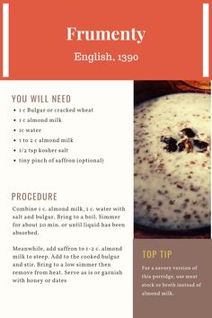 a recipe for an english breakfast with milk and raisins