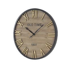 an old time clock with roman numerals is shown on a white background,