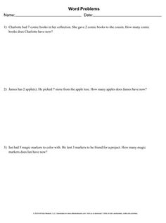 the word problems worksheet