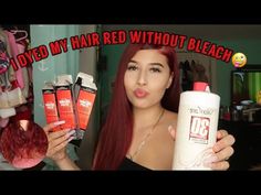 DYING MY HAIR RED WITH NO BLEACH🧜‍♀️❤️ !!! TEEN MOM 🦋 - YouTube Diy Red Hair Dye, Red Hair Dye On Brown Hair Without Bleach, Diy Red Hair Color At Home, Best At Home Red Hair Dye, How To Eliminate Red Dye 40, Diy Red Hair, Best Hair Dye Box At Home Red, How To Get Red Hair, Red Hair Dye Box