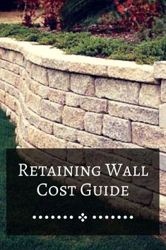 retaining wall cost guide for landscaping