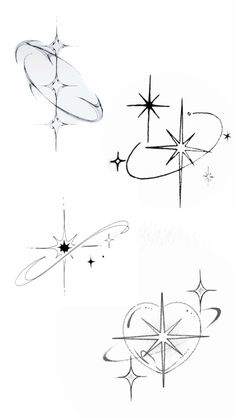 four different shapes and sizes of stars