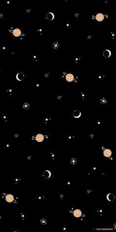 an image of planets and stars in the night sky