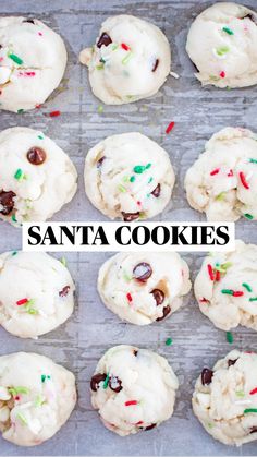 white chocolate chip cookies with sprinkles on a baking sheet, ready to be baked