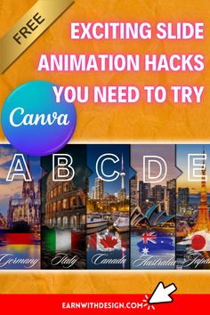 Illustration of Canva animation hacks for engaging slide designs, aimed at small business owners and content creators Easy Animation, Basic Animation, Simple Animation