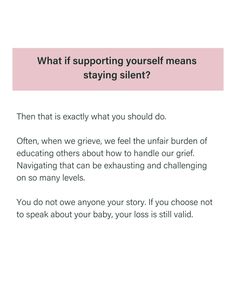 a pink and white photo with the words what if supporting yourself means staying silent?