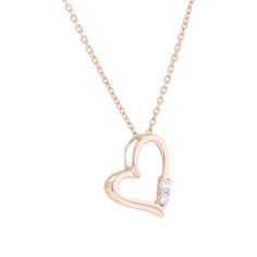 Make someone's heart skip a beat with this gorgeous Two of Hearts Diamond Necklace! The pendant features two round brilliant diamonds nestled together, and comes with an 18 inch chain. Show your special someone you care, with this dazzling gift of love! Rose Gold Heart Pendant Diamond Necklace, Rose Gold Heart Necklace For Anniversary, Rose Gold Diamond Heart Pendant Necklace, Rose Gold Diamond Necklace For Anniversary Gift, Rose Gold Open Heart Necklace With Diamond Accents, Rose Gold Heart-shaped Necklace With Brilliant Cut, Heart Shaped Rose Gold Necklace With Brilliant Cut, Rose Gold Heart Necklace With Brilliant Cut, Rose Gold Heart Pendant Diamond Necklace With Brilliant Cut