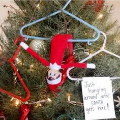 Clever elf on the shelf ideas that puts elves to work! Elf On The Shelves, Christmas Pranks, Funny Christmas Decorations, Pranks For Kids, Awesome Elf On The Shelf Ideas, Xmas Elf, Elf Antics, Elf Fun, Ideas For Christmas