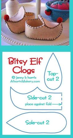 the instructions for how to make diy elf shoes