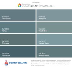 the color scheme for colorsnap visualizer is shown in blue and gray, with different