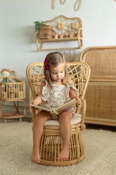 Rattan Royale Children's Chair – Lila & Leo Rattan Doll Furniture, Montessori Play Room, Rattan Nursery, Fly Baby, Boho Baby Nursery, Kids Rocking Chair, Flying With A Baby, Accent Chair Bedroom, Boho Chair