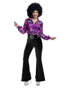 Onda Disco, Disco Party Costume, Moda Disco, 70's Disco, Disco Costume, Disco Theme, 70s Women, Disco Pants, Disco Shirt