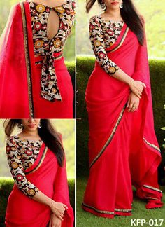 Indian Women Wedding Designer Saree Ethnic Party Wear Bollywood Sari #fashion #clothing #shoes #accessories #worldtraditionalclothing #indiapakistan (ebay link) Pola Blus, Orang India, डिजाइनर कपड़े, Sari Blouses, Kalamkari Blouse, Cotton Blouse Design