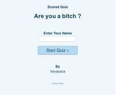 a screen shot of the sign up page for a quiz game, which is being played on