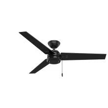 a black ceiling fan on a white background with the blades pointing upward to the ceiling