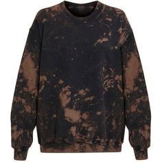 a black and brown tie dye sweatshirt on a white background