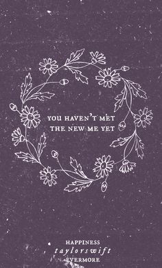 a purple and white card with the words, you haven't met the new me yet