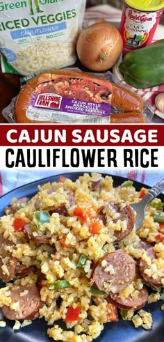 this cajun sausage and rice casserole is an easy dinner that's ready in under 30 minutes