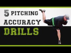 a man is doing tricks on his skateboard with the words 5 pitching accuracy drills