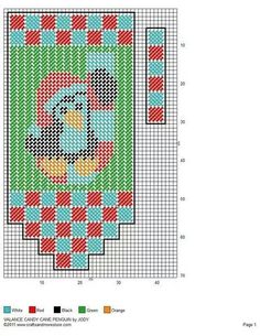 a cross - stitch pattern with the letter c on it's side and an image of