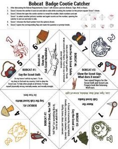 an origami book with instructions on how to make a badge and other items