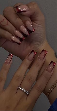 French Tip Acrylic Nails, Short Square Acrylic Nails, Acrylic Nails Coffin Short, Short Acrylic Nails Designs, Pink Acrylic Nails, Square Acrylic Nails, Short Acrylic Nails, Nail Arts, Nail Polishes