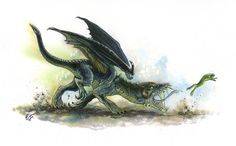 an image of a dragon attacking another one