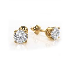 These Dearest Sweetheart Diamond Stud Earrings are the perfect everyday accessory, featuring sparkling Round Cut natural diamonds. Available in white, yellow, rose gold, and platinum, these versatile earrings are sure to add a touch of elegance to any outfit. Indulge in timeless beauty with Dearest Sweetheart. IGI certificates are provided for earrings with a total carat weight of 2.00 and above Yellow Gold Baguette Diamond Earrings, Rose Gold Diamond Earrings With Single Diamond, Gold Brilliant Cut Diamond Earrings Fine Jewelry, Gold Brilliant Cut Diamond Earrings, Gold Diamond Earrings With Brilliant Cut, Luxury Heart Cut Earrings With Prong Setting, Fine Jewelry Heart Cut Diamond Earrings With Prong Setting, Diamond Heart Cut Earrings With Prong Setting, Fine Jewelry Heart Cut Brilliant Earrings