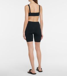 Find SIR THE LABEL Romi High-rise Biker Shorts on Editorialist. Elasticated waistband. Material: 85% viscose, 15% elastane. Designer color name: Black. Care instructions: dry clean. Black Elastane Biker Shorts, Black Elastane Biker Shorts For Summer, Seamless Mid-thigh Biker Shorts For Summer, Summer Mid-thigh Length Seamless Biker Shorts, Seamless Construction Fitted Biker Shorts, Compressive Biker Shorts For Summer, Seamless Summer Biker Shorts, Mid-thigh Length, Summer Mid-thigh Seamless Biker Shorts, High Waist High Stretch Elastane Shorts