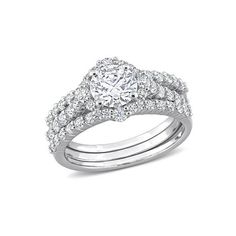 a diamond ring with two rows of diamonds on it