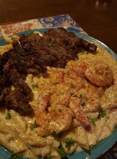 Steak And Shrimp Scampi, Decadent Dinner, Dinner Ingredients, Steak And Shrimp, Soul Food Dinner, Jumbo Shrimp, Food Babe, Shrimp Scampi, Food Goals