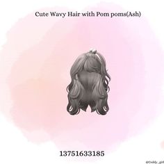 a drawing of a woman's hair with poms / ash in the back