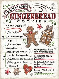 a recipe for homemade gingerbread cookies