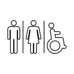 Toilet sign vector with man woman and di... | Premium Vector #Freepik #vector #man #sign #black #room Signs