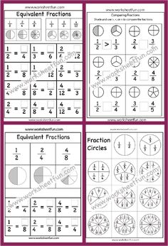 the worksheet for addition and subtraction with fractions, fraction numbers, and