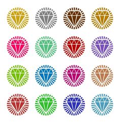 Colorful Diamond With Sunburst Vector Illustration Illustration Vector, Vector Illustration, Color, Design