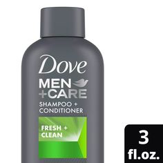 Dove Men+care Fresh And Clean 2 In 1 Shampoo + Conditioner -travel Size - 3 Fl Oz : Target Shampoo For Men, Condition Hair, Mens Shampoo, Dove Men Care, Strengthen Hair, Thickening Shampoo, Dove Men, Clean Hair, Hair Strengthening