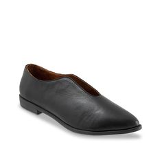 Bueno-Berkley Slip-On Flaunt elegant style wearing the Berkley slip-on from Bueno. Uniquely cut topline and a pointy toe give a contemporary lift to this leather slip-on. The leather lining and footbed along with the durable rubber sole keep you comfortable all through the day. Modern Black Slip-on Pointed Toe Flats, Elegant Pointed Toe Slip-on Flats For Work, Chic Pointed Toe Slip-ons With Leather Sole, Elegant Almond Toe Slip-ons For Fall, Formal Leather Slip-ons For Fall, Slip-on Plain Toe Flats For Work, Slip-on Workwear Flats With Plain Toe, Leather Slip-ons For Work, Chic Leather Slip-ons For Work