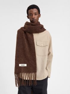 Jacquemus Beige Scarf, 31 Bags, 40 Dress, 2024 Style, Fringe Scarf, Working Woman, Fall 2024, Small Leather Goods, Men's Collection