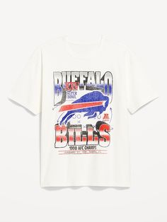 Saw this on Old Navy: Fan Gear Graphic Print Short Sleeve T-shirt, Graphic Print T-shirt For Fan Gear With Relaxed Fit, Graphic Print T-shirt For Fan Gear In Relaxed Fit, Buffalo Bills Shirt, Bills Shirts, Shield Design, Short Sleeve Shirts, Family Maternity, Family Pajamas