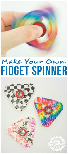 how to make your own fidgett spinner with this fun activity for kids